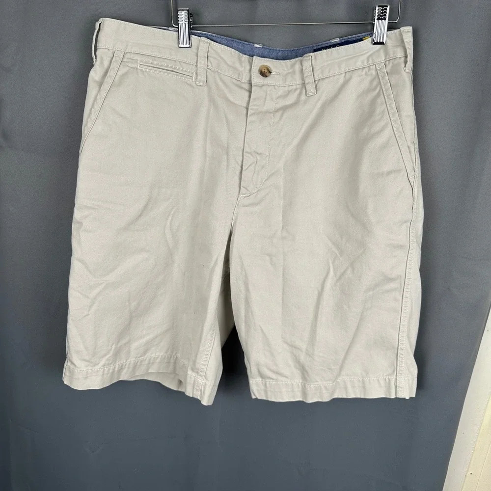 Polo Ralph Lauren Mens Relaxed Fit Chino Shorts Tan Khaki Cotton Size 33